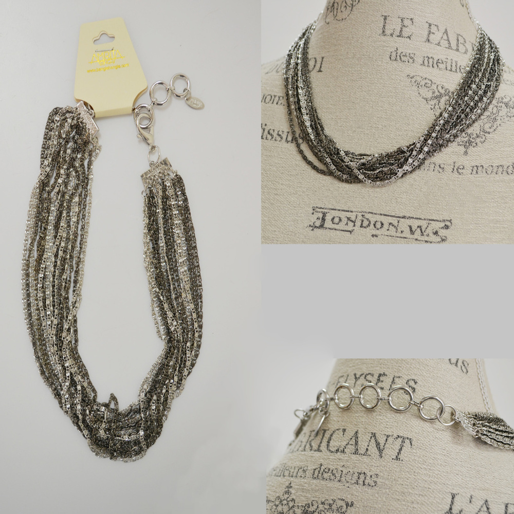 Amrita Singh Necklace Multi Chain Goddess Silver